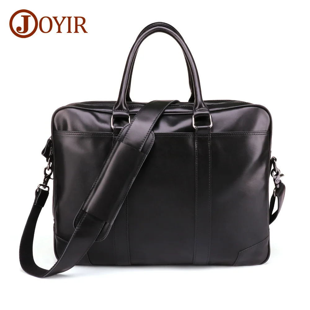 

Men Genuine Leather Briefcase 15.6" Laptop Handbag Business Crossbody Bag Man Tote Messenger Shoulder s Male Travel