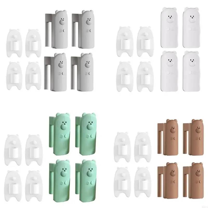 4Pcs Door Stoppers Baby Safety Door Lock Guard Cartoon Bear Finger Protector Pinch Guard for Kid Finger Protections