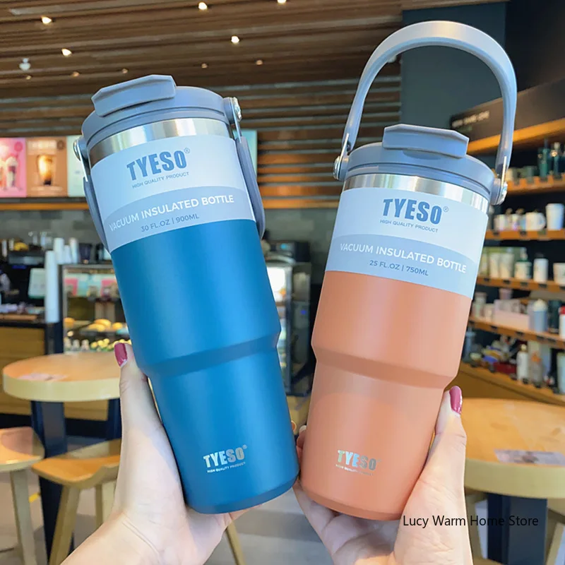 Tyeso Coffee Cup Thermos Bottle Stainless Steel Double-layer Insulation Cold And Hot Travel Mug Vacuum Flask Car Water Bottle