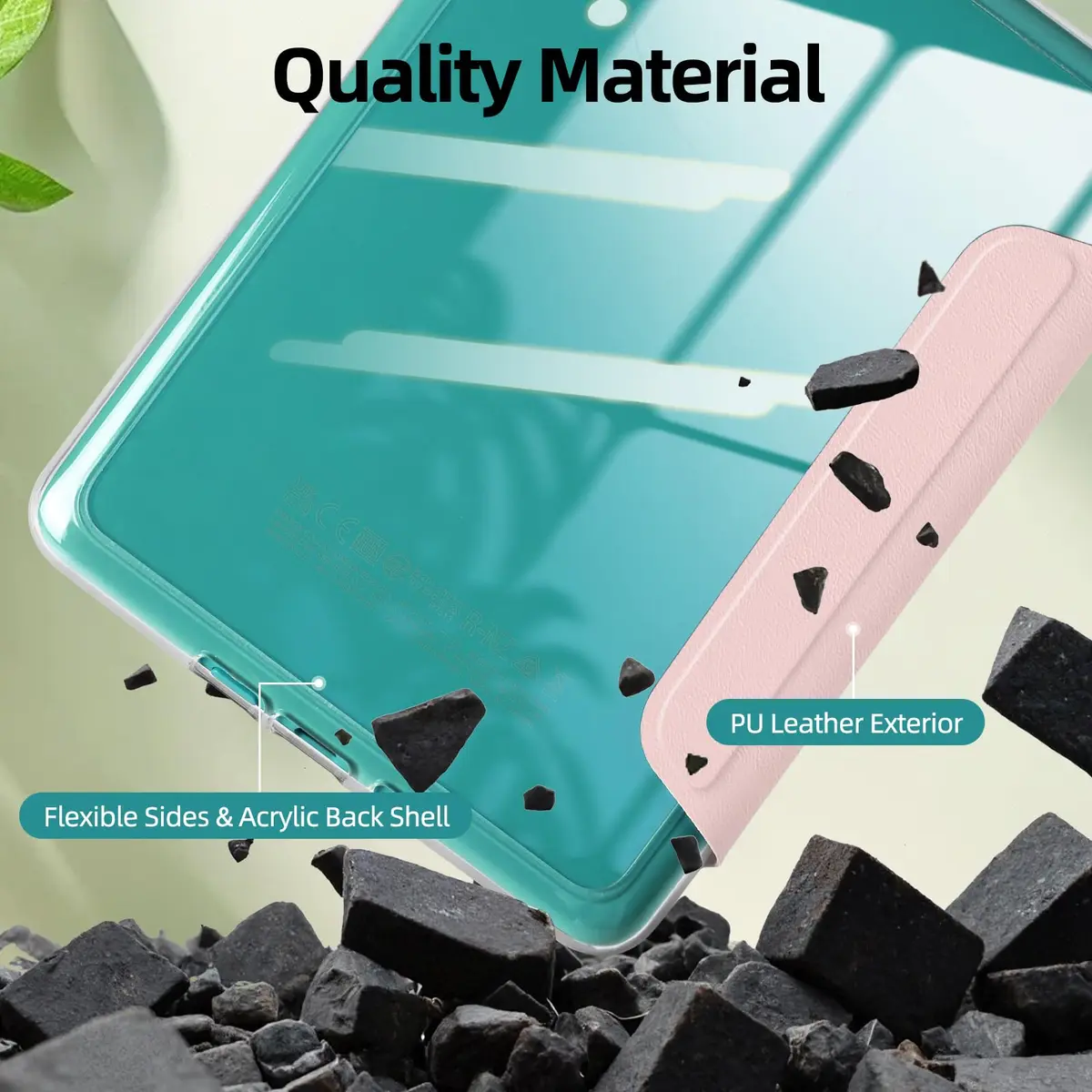 Magnetic Detachable Case for 6" Kindle (11th Gen 2022/2024) - Slim Lightweight PU Protective Cover, Auto Wake/Sleep — view 4