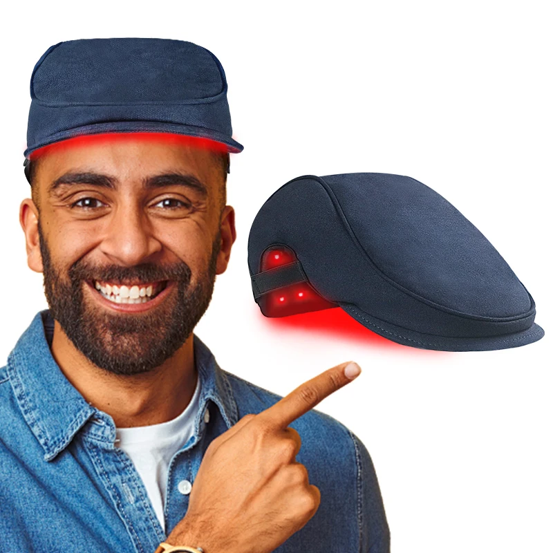 Light Therapy Hat, Red Light Cap for Head with Timer & Controller,Infrared Light 660nm 850nm Infrared Therapy Cap