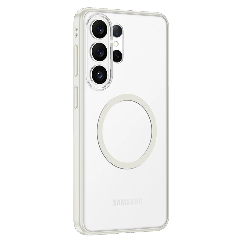 ELVEV Magnetic Crystal Matte Translucent Anti-Fingerprint Phone Case
