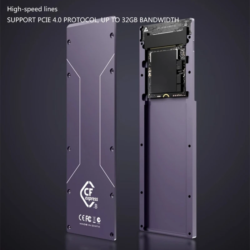 CFexpress-B CFE 2280 Card Reader Support PCIE4.0 Aluminum Alloy CFE TypeB Card Holder For Game Console Expansion