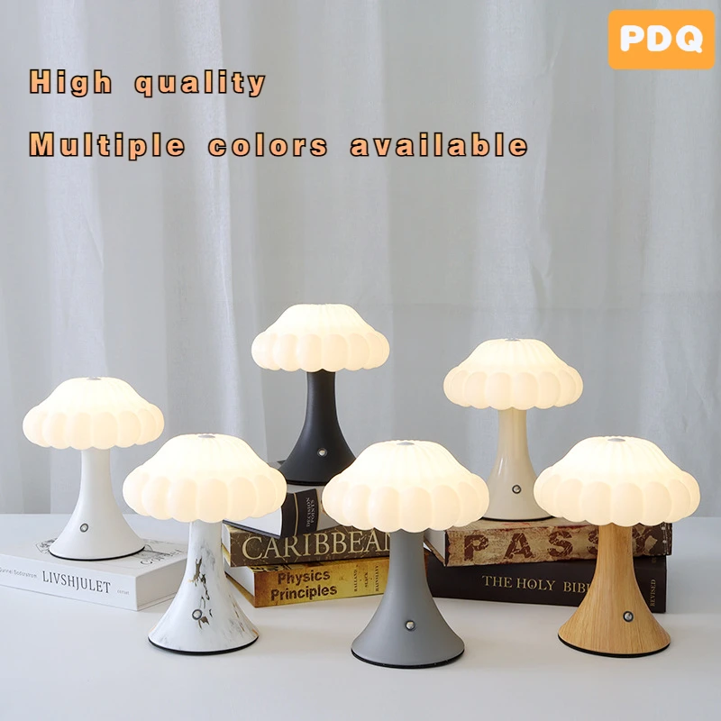 

LED Creative Desktop Touch Charging Mushroom Table Lamp Bar Cafe Bedroom Bedside Ornaments Night Light Decoration Gift
