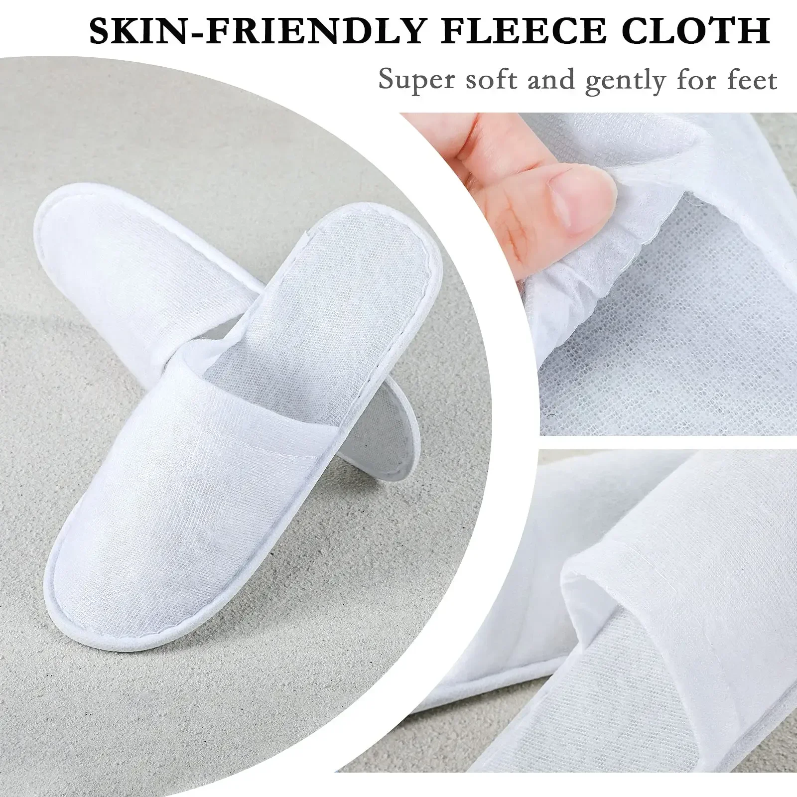 Disposable Slippers 10/20 Pairs Cotton of Closed-to Bathroom Slippers Suitable Suitable Home Guest Hospitality Shoes Cheap SPA 3