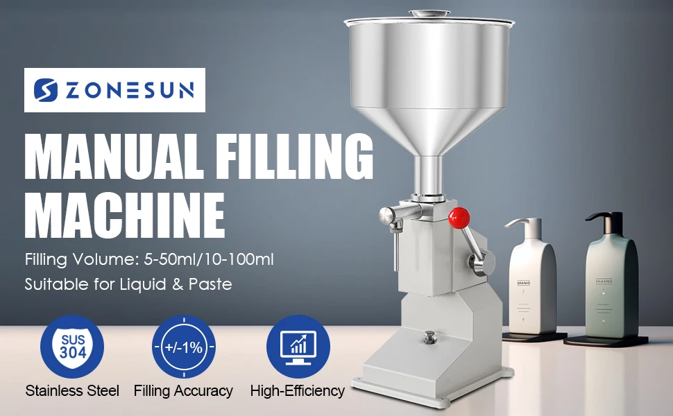 ZONESUN ZS-A03S Manual Paste Lip Gloss Honey Filling Machine