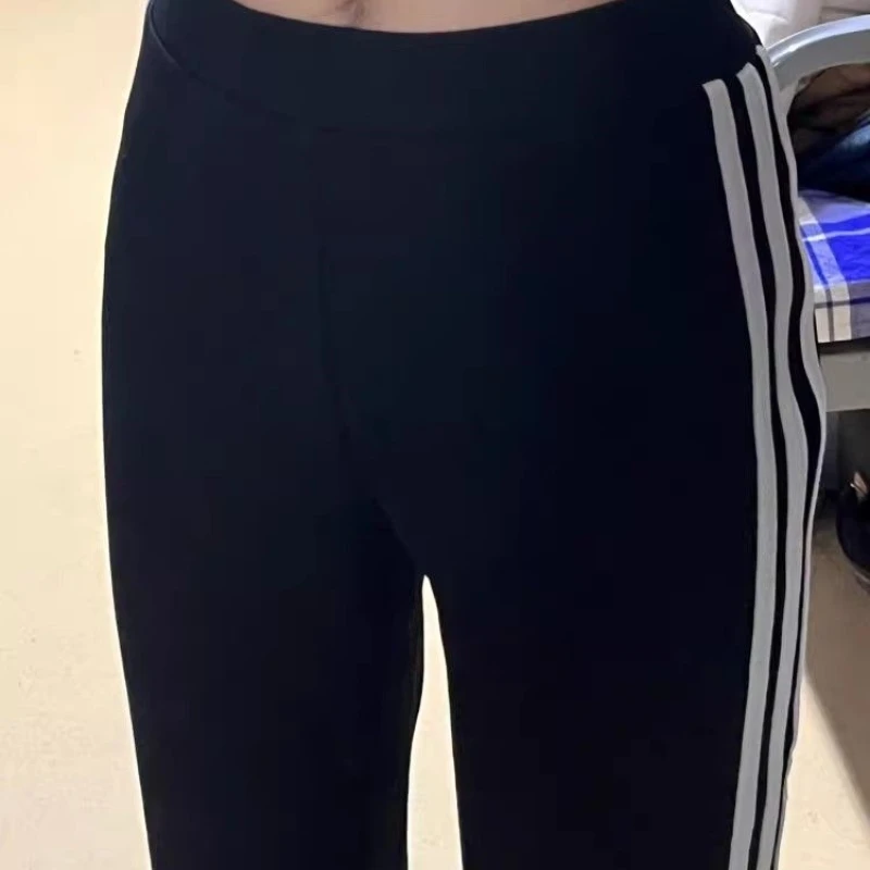 2024 New Spring and Autumn Retro Commuter Versatile Polyester Flare Pants High Waist Slim Fit and Slim Spliced Women's Pants