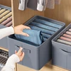 Thickened Pants Storage Box Foldable 9/7/6 Grids Organizer for Jeans Sweatshirt Shirt Wardrobe Organizers of Cabinets and Drawer 1