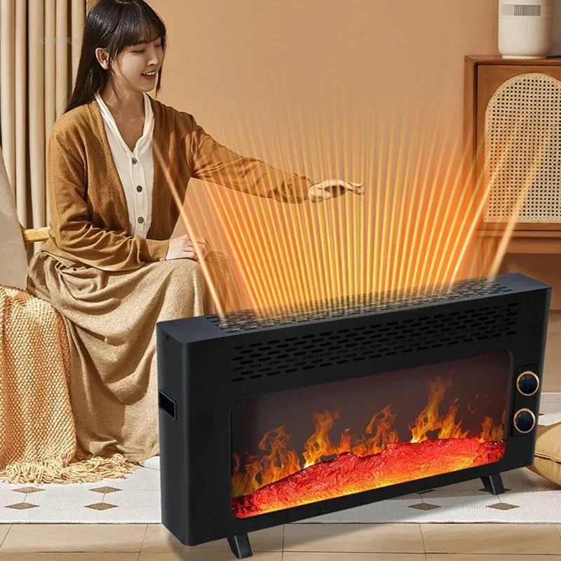 เครื่องทำความร้อนจำลองเปลวไฟ 3 มิติ เตาผิงไฟฟ้า ประหยัดพลังงาน สำหรับห้องนอน สำนักงาน เครื่องทำความร้อนในฤดูหนาว เครื่องเป่าลมร้อน k 1