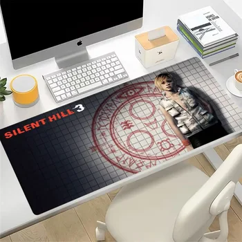 silent hill 3 large mouse pad gaming mousepad pc gamer computer office mouse mat silicone keyboard mat desk pad laptop mausepad