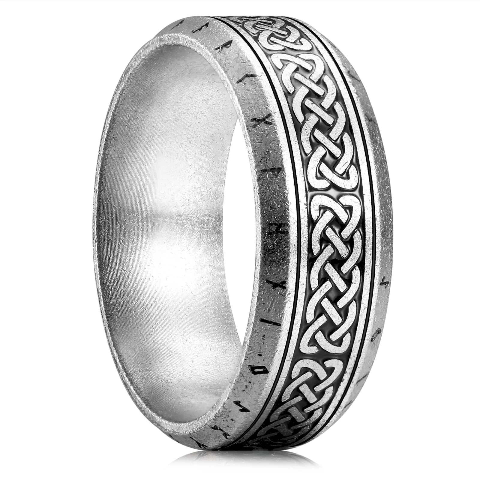 8mm Viking Stainless Steel Celtic Dragon Rings for Men Women Viking Infinity Intertwined Cross Ring Wedding Band Jewelry stainless steel ring,finger ring,wedding rings,wedding ring,animal ring