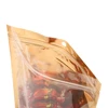 100pcs One Side Transparent Gold Aluminum Foil Zip Lock Bags - Food Grade Zipper Reusable Plastic Pouches Christmas Gift Package 2