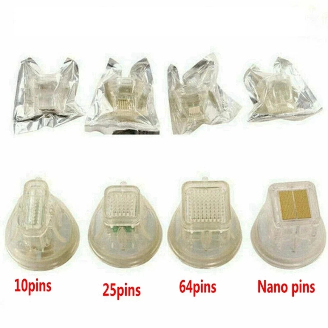 Nano fractional micro-needle rf skin beauty machine needles 10 Needles 25 Pins 64 Pins Microneedle RF Machine Needles