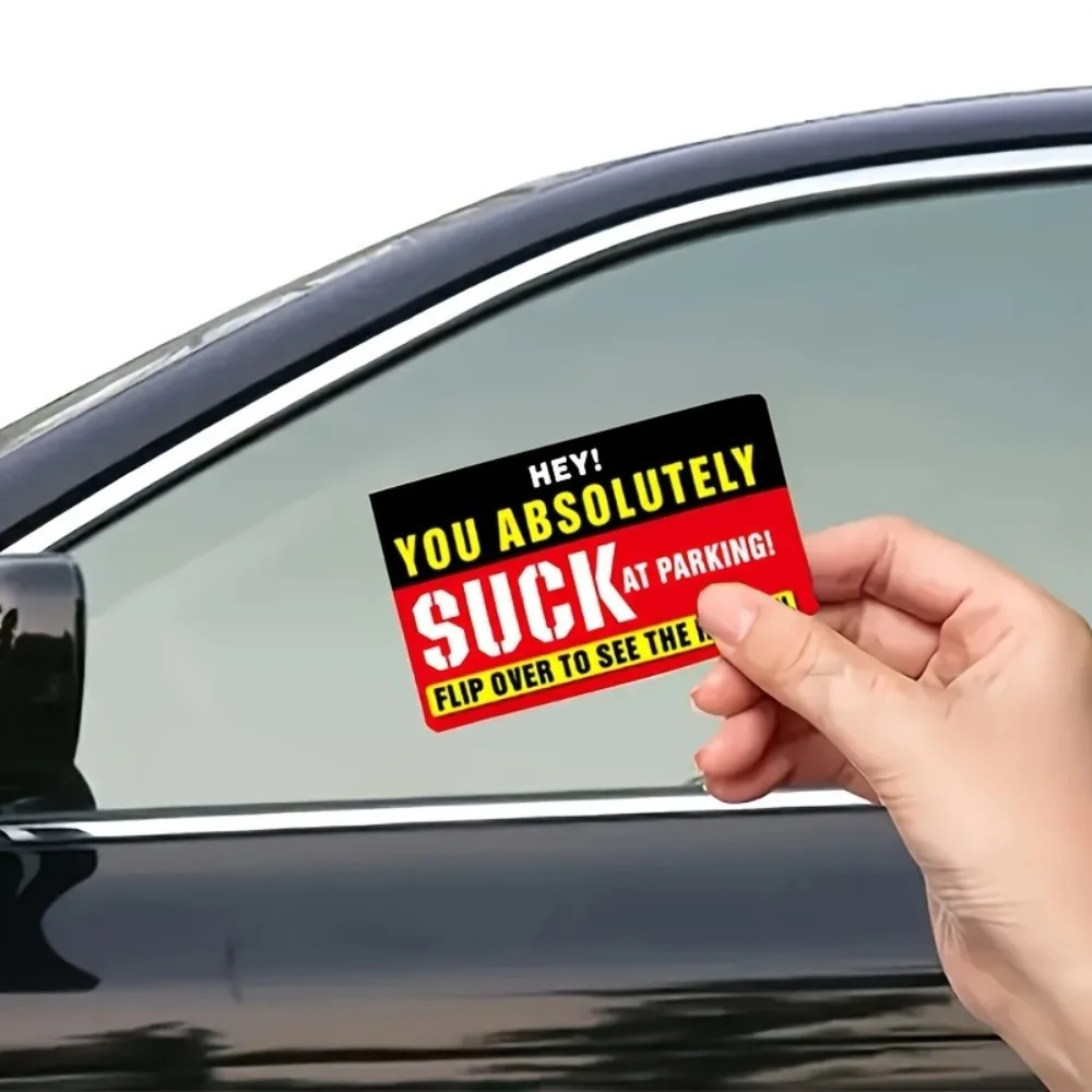 50 blank warning cards per set-Interesting warning cards for disorderly parking and notification for illegal parking