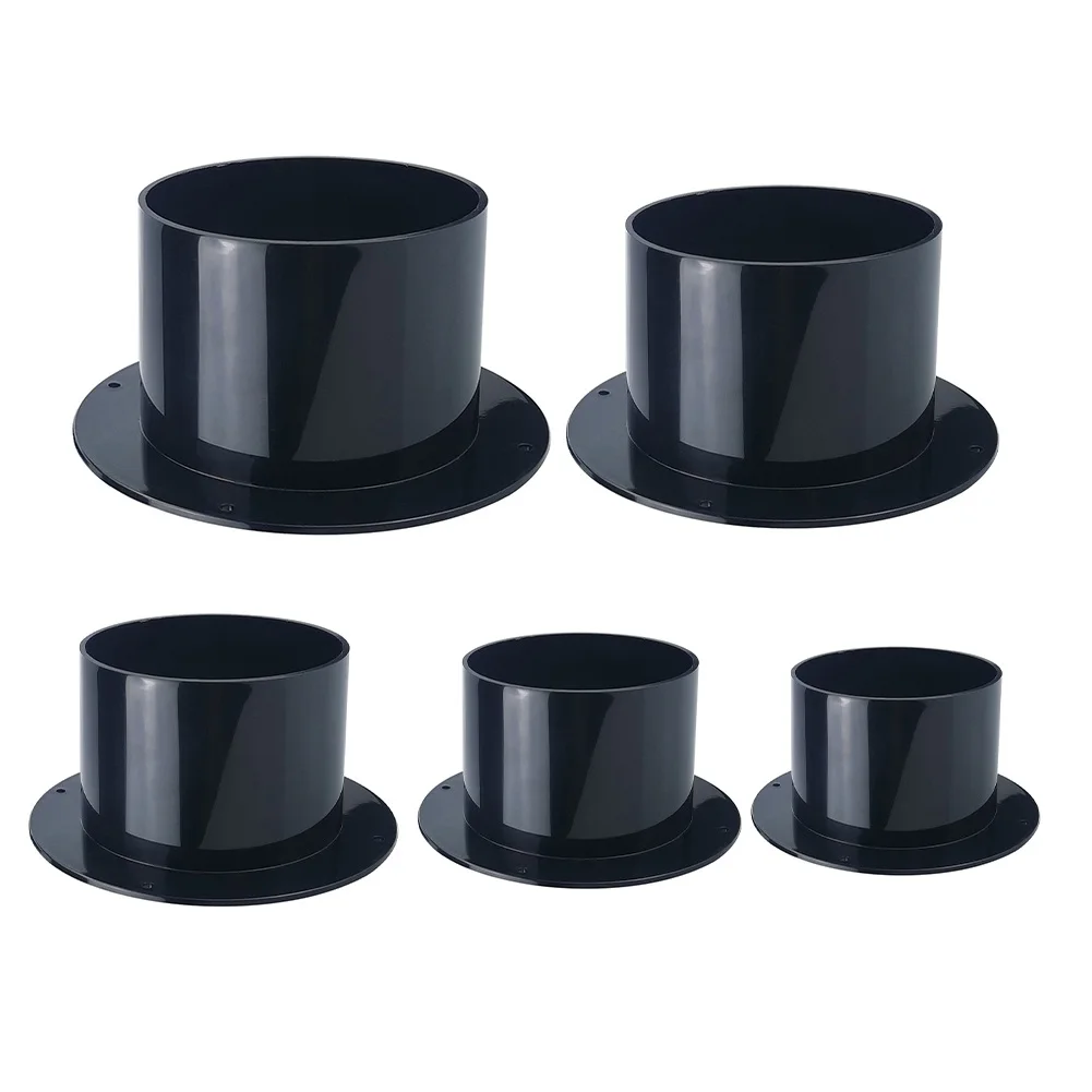 1pc 75-200mm ABS Pipe Connector Round Flange Ventilation Flange For Kitchen Hood Ventilator Pipe Connecting Exhaust Outlet