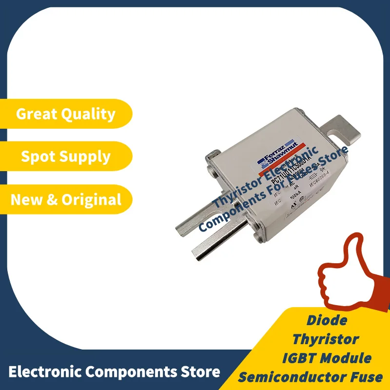 

Ferraz Semiconductor Fuses PC71UD13C350D1A PC71UD13C400D1A PC71UD13C450D1A K300550 PC71UD11C500D1A L300551 PC32UD69V550EF