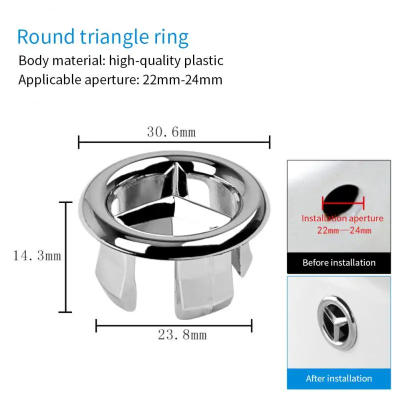 Anillo de Desbordamiento de Fregadero, 3 Pcs Tapa Rebosadero Lavabo,  Rectángulo de Drenaje Insertar en Agujero, Embellecedor Rebosadero Lavabo,  para Baño Cocina Repuesto de Lavabo : : Bricolaje y herramientas