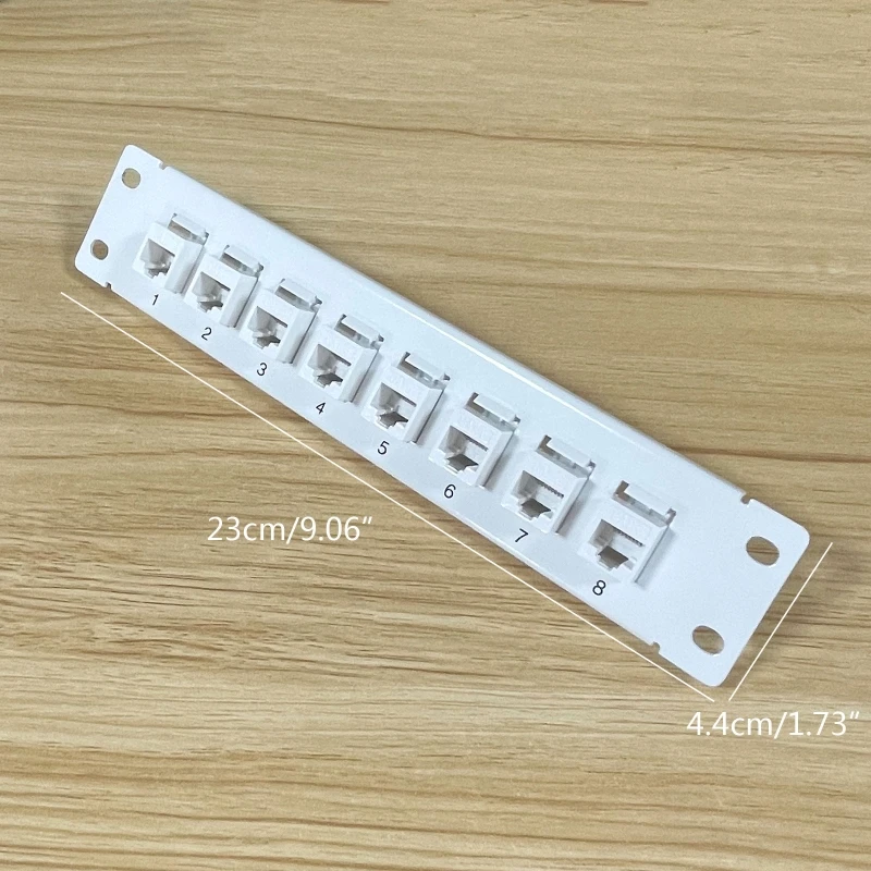 8-Port Cat 6 Shielded Patch Panel RJ45 Network 10G Ready Metal Housing Color-Coded Labeling for T568A and T568B Wiring