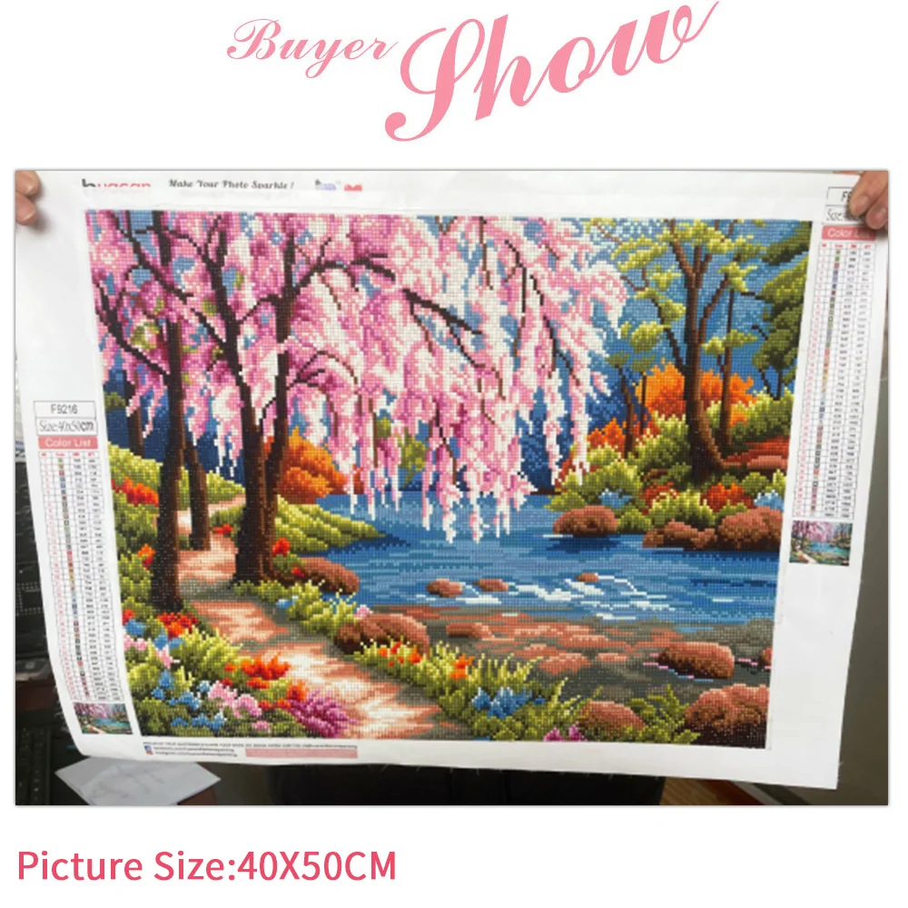 HUACAN Diamond Painting Landscape Diy Full Diamond Embroidery Scenery Mosaic Picture of Rhinestone Home Decor