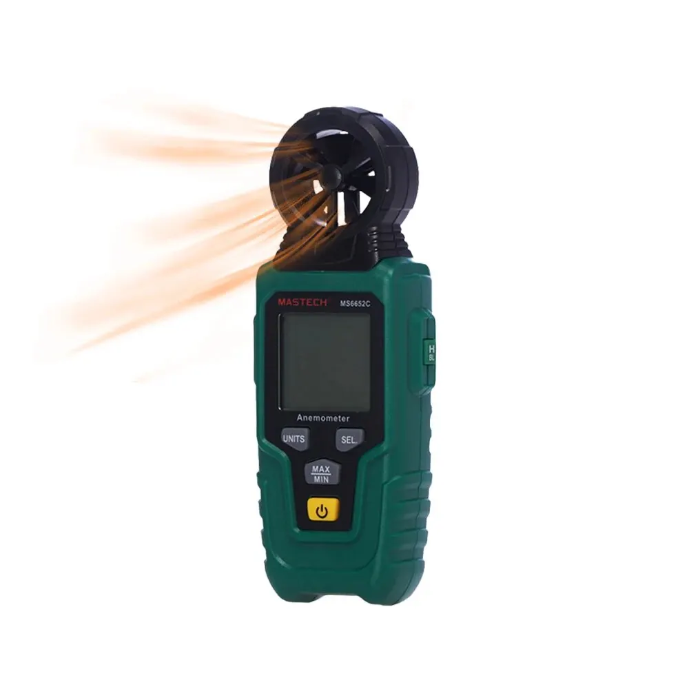 MS6652C Digital Handheld Wind Speed Measuring Meter Indoor and Outdoor High Precision Portable Wind Flow Measurement Instrument