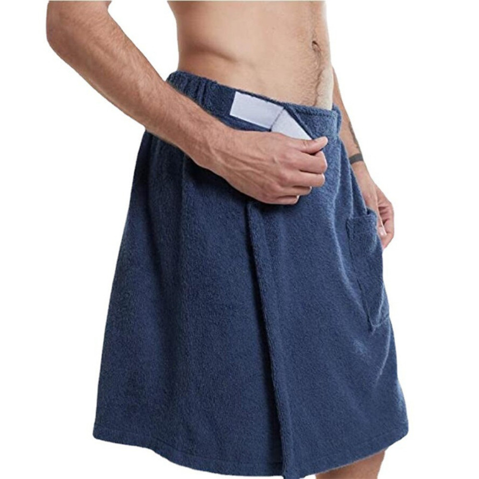 Bath Towels Beach Towels Men's Wearable Bath Towels Bathroom Shower Room Bathrobes with Pockets