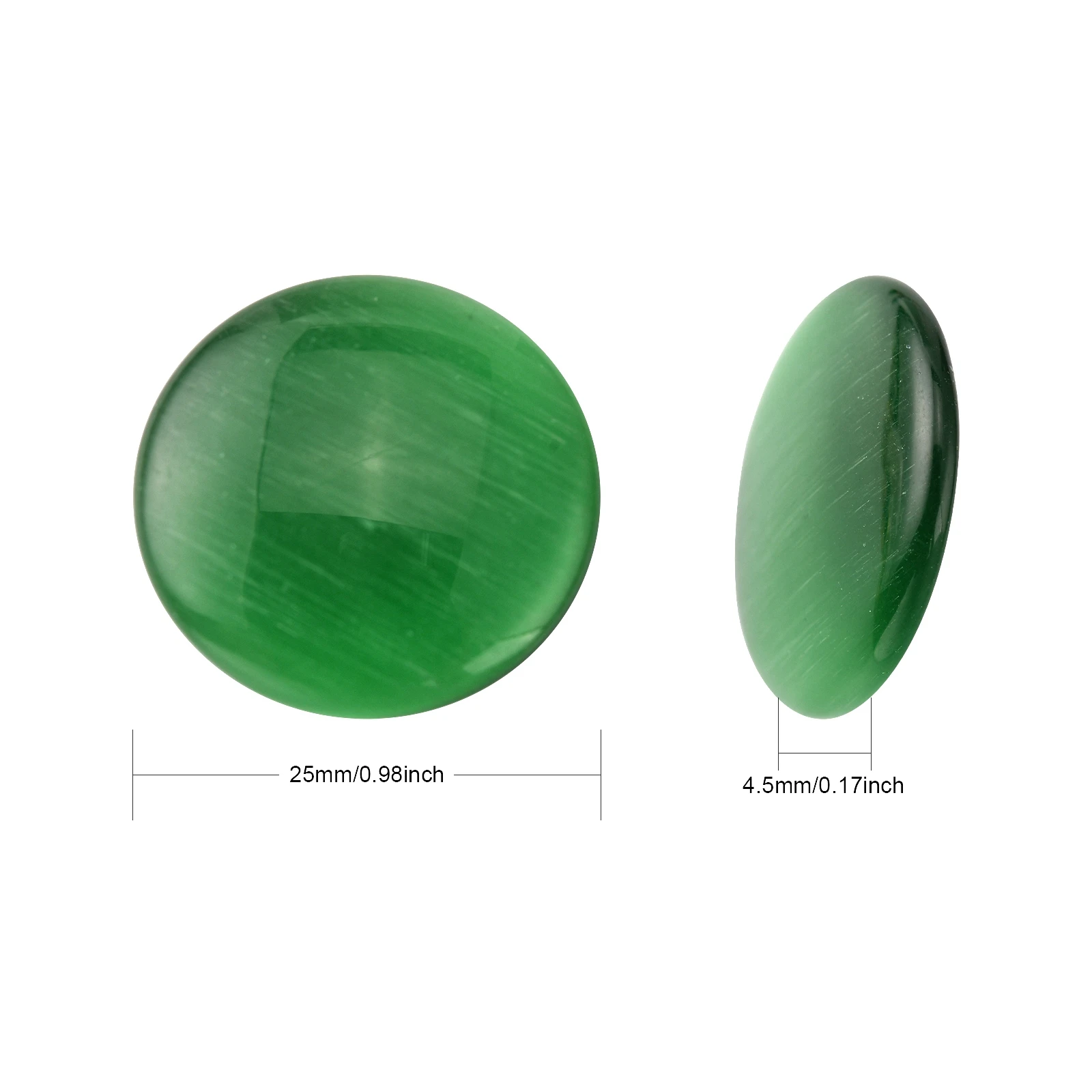 Half Round Dome Flat Cat Eye Glass Cabochon Cameo for Jewelry Making DIY Bracelet Necklace Accessories 4 6 8 10 12 14 20 25mm