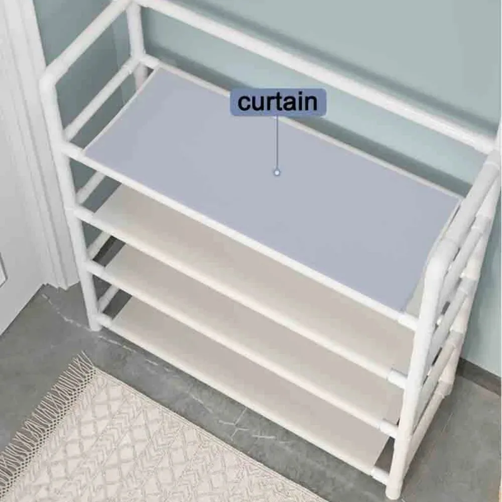 Multi-Layer Shoe Rack Coat Rack Storage Doorway Shoe Shelf DIY Clothes Hanger Clothing Drying Home Dorm Balcony Hall Furniture shoe rack