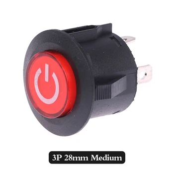 คุณภาพสูง1Pc พลาสติก26มม.28มม.One ปุ่มเริ่มต้นสำหรับเด็กรถยนต์ไฟฟ้า3-Pin สวิทช์ไฟสำหรับแบตเตอรี่เด็กรถ 8