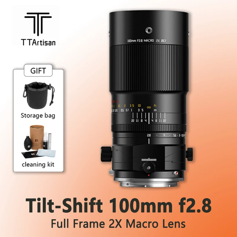 TTArtisan Tilt Shift 100mm f2.8 Full Frame 2X Macro Lens for Sony E