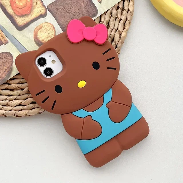 thumbnail image 1 of Sanrio Hello Kitty Cartoon 3D Bow Phone Case For iPhone 15 14 13 Pro Max 11 12 13 Pro MINI XR XS MAX Y2K Anti Fall Silicone Case, 1 of 5