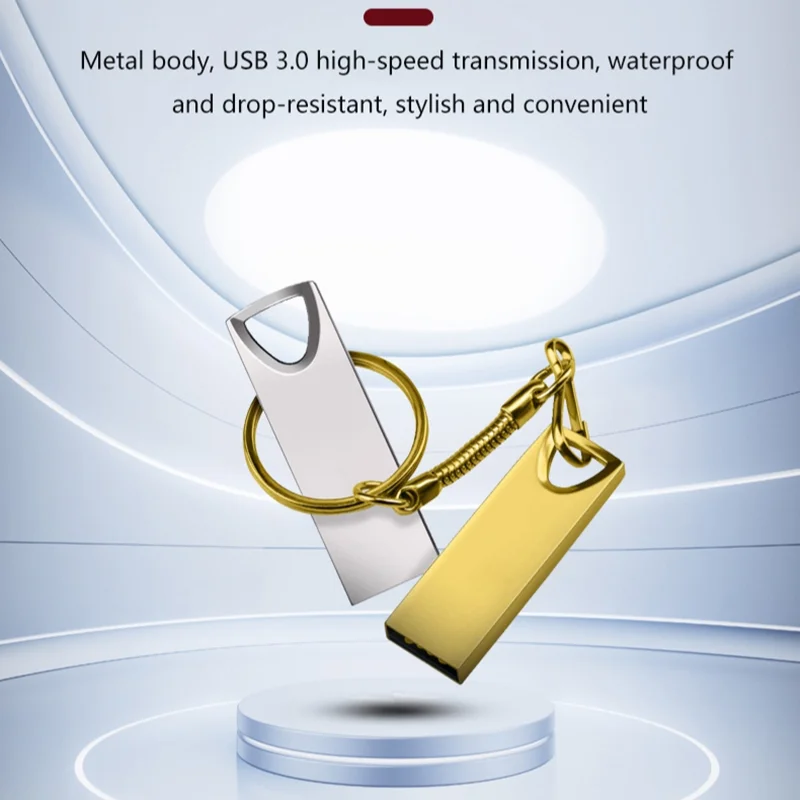 USB 플래시 드라이브 3.0 펜드라이브 64GB 128GB 256GB 512GB USB 메탈 스틱 디스크 고속 무료 키체인 펜드라이브 업무용
