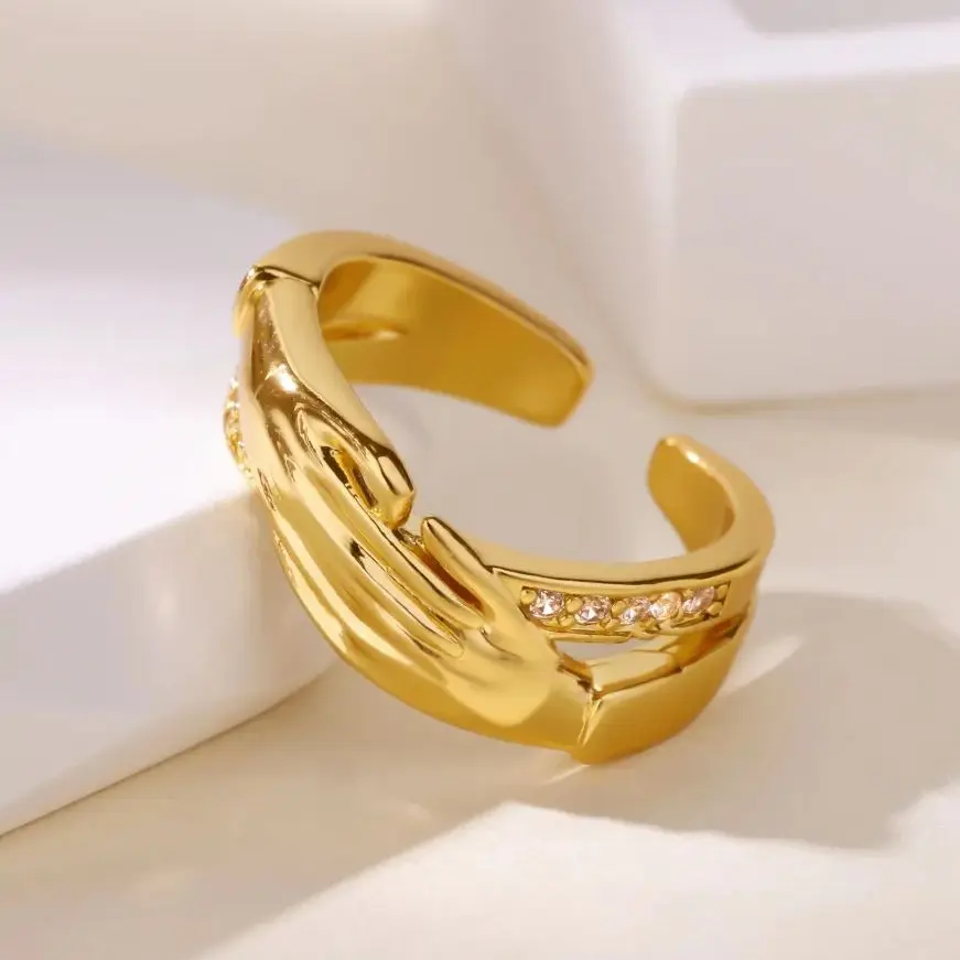 Zircon Couple Ring Wedding Aesthetic Jewelry