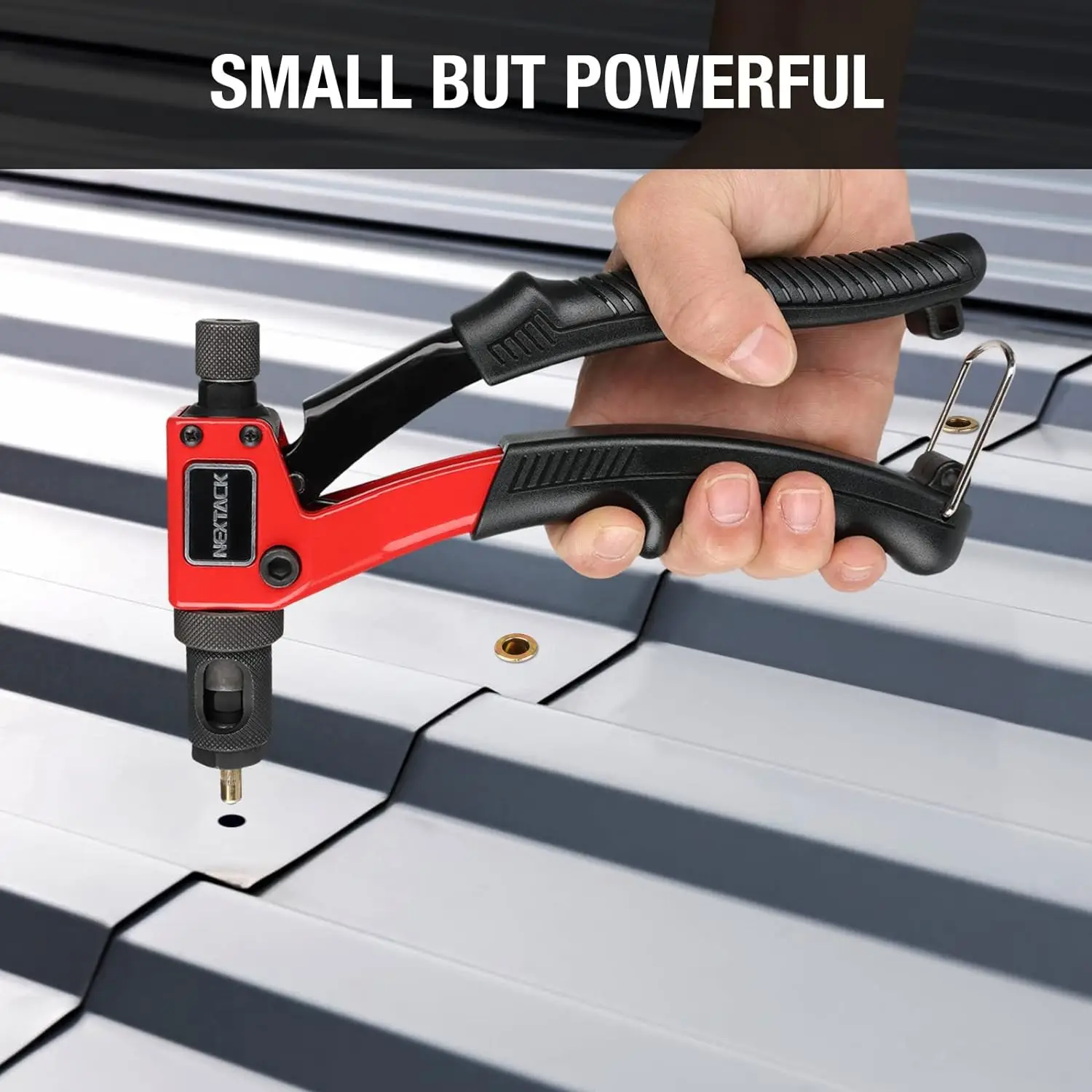 Rivet Nut Tool Rivet Nut Kit with a Step Drill Bit & 80 Nutserts for One-Handed in Tight Space 8" Rivnut Tool Setter