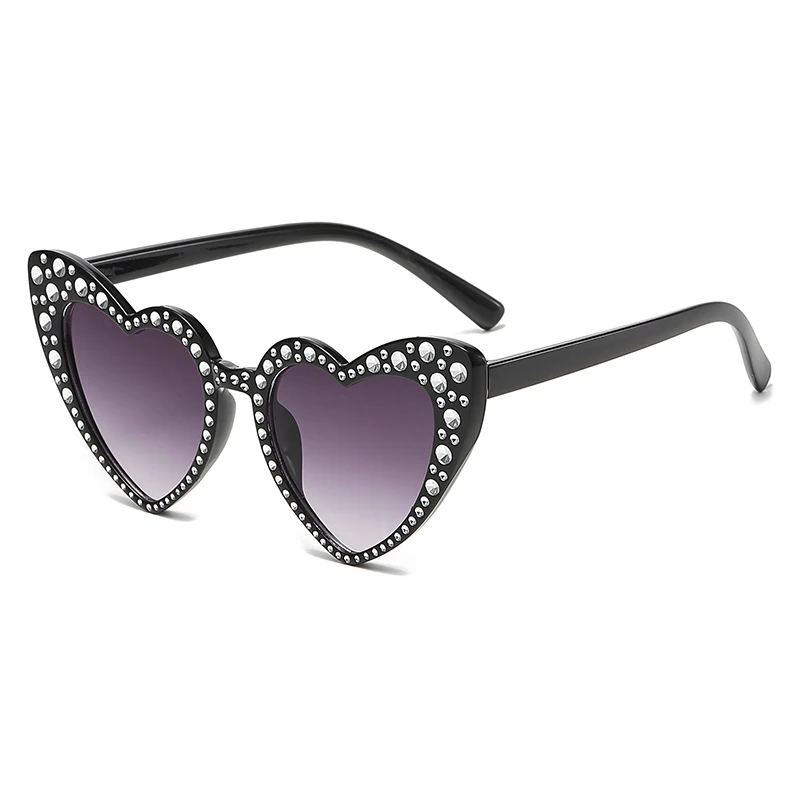 Children Sunglasses Kids Sunglasses Children&rsquo;s New Love Diamond-encrusted Sunglasses Ins Baby Trend Sunglasses Sunscreen Glasses