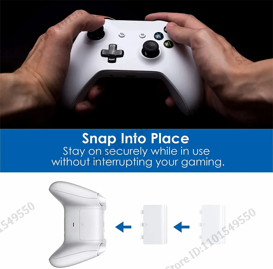 Xbox 시리즈 x s 게임 패드 용 xbox one x s 컨트롤러 용 50Pcs 새 교체 검정색 배터리 커버 캡 도어 백 쉘