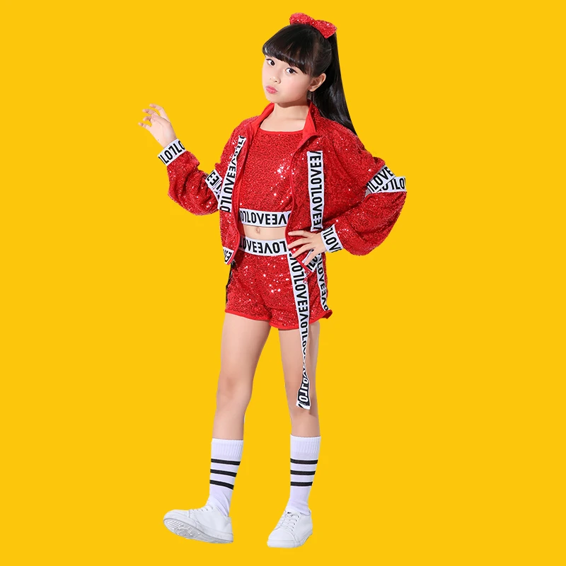 

Детский костюм для уличного танца в стиле хип-хоп, детская одежда для джазовых танцев с блестками, костюм для выступлений на барабане для мальчиков и девочек, Детский костюм для танцев