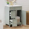 24-Inch Bathroom Vanity Cabinet with Ceramic Sink, 2 Drawers, 1 Door 3