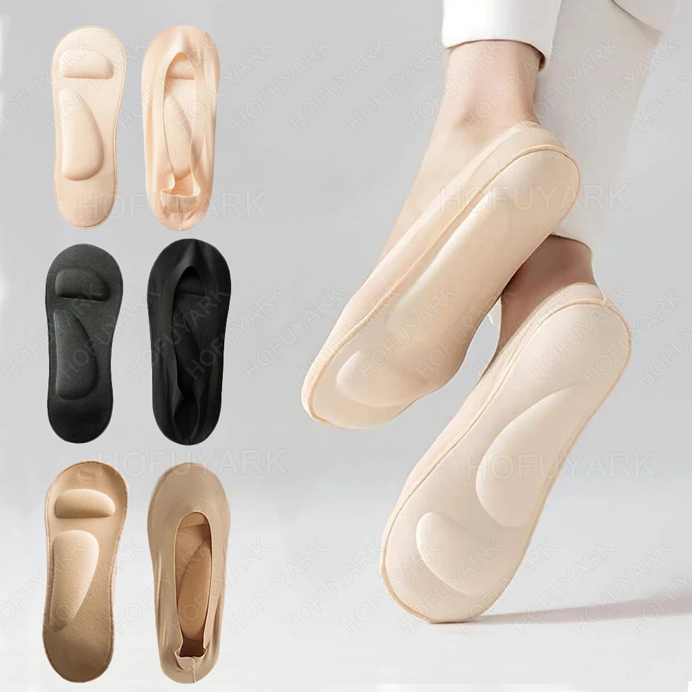 Memory Foam Arch Support Schuhpolster für High Heels Einsätze Unsichtbares Eis Rutschfeste Massagesocken Plattfuß Orthopädische Einlegesohlen Frauen