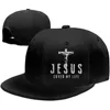 Christian Jesus Saved My Life Cross Snapback Hats for Men Baseball Cap Adjustable Flat Bill Trucker Dad Gift,Husband 1