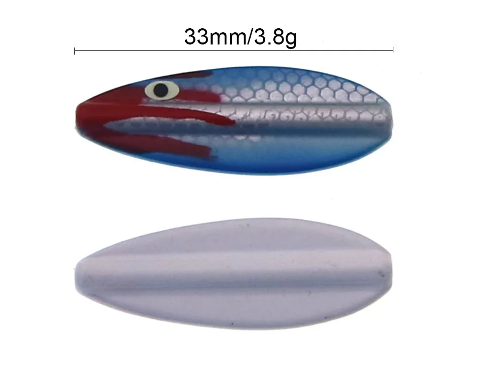 HISTOLURE 3,8 g/33 mm Inline-Angellöffel, UV-Farben, Metallköder, langsam schwenkender Spinner-Köder, künstlicher harter Köder – Detail 3
