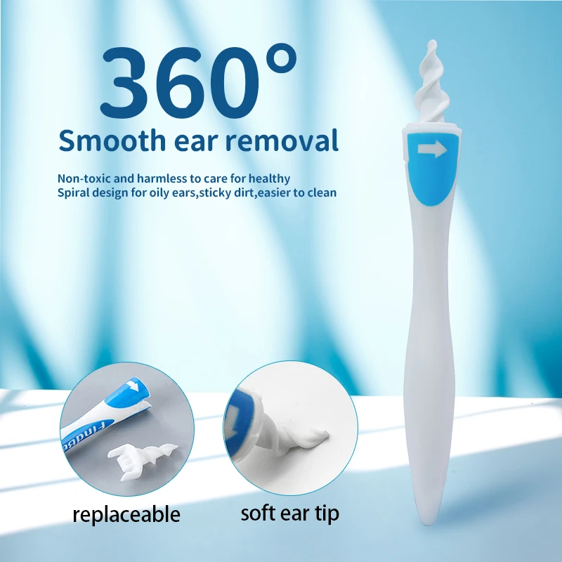 BOXYM Silicone Ear Cleaner Ear Spoon Tool Set 16 Pcs Care Soft Spiral