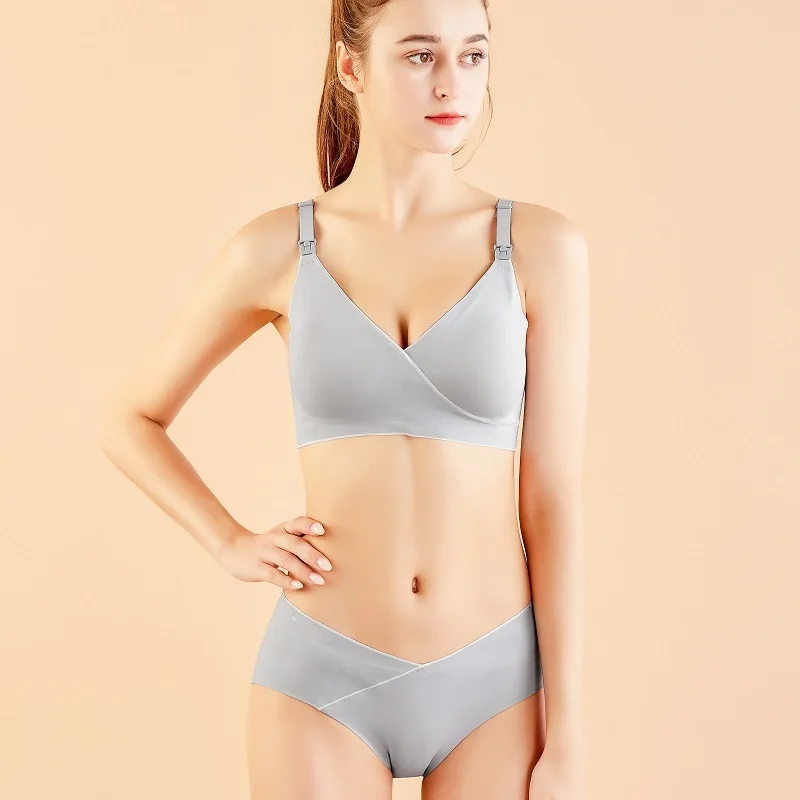 

New Design Pregnancy Front Closure Wire Free Maternity Bra Comfortable Push Up Breastfeeding Nursing Bra for Women
