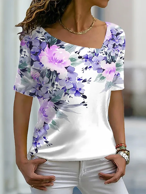 Flower Print Ladies Shirts