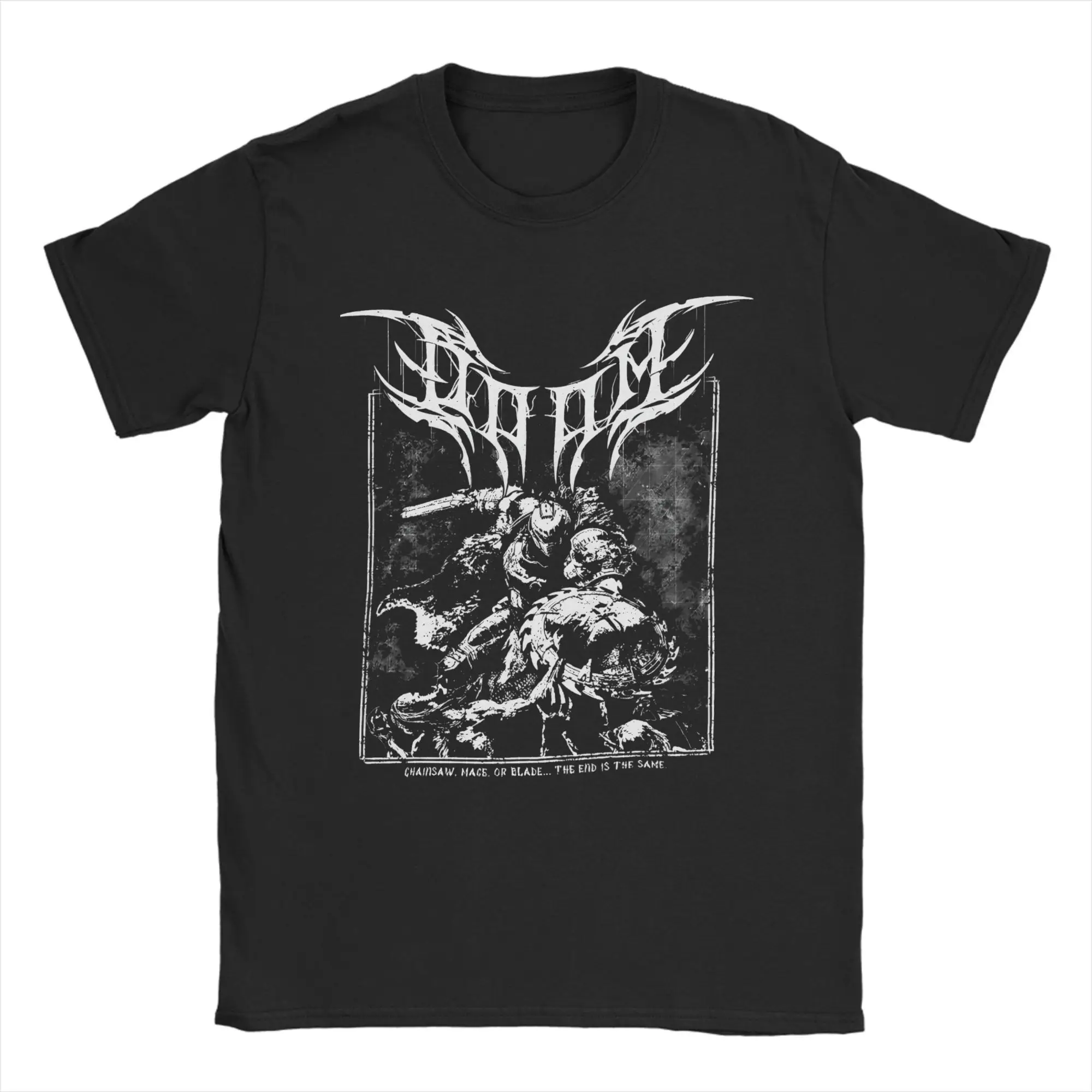 Doom Slayer Men's Dark Ages Funny Cotton Tee - Round Neck Short Sleeve Graphic T-Shirt Gift