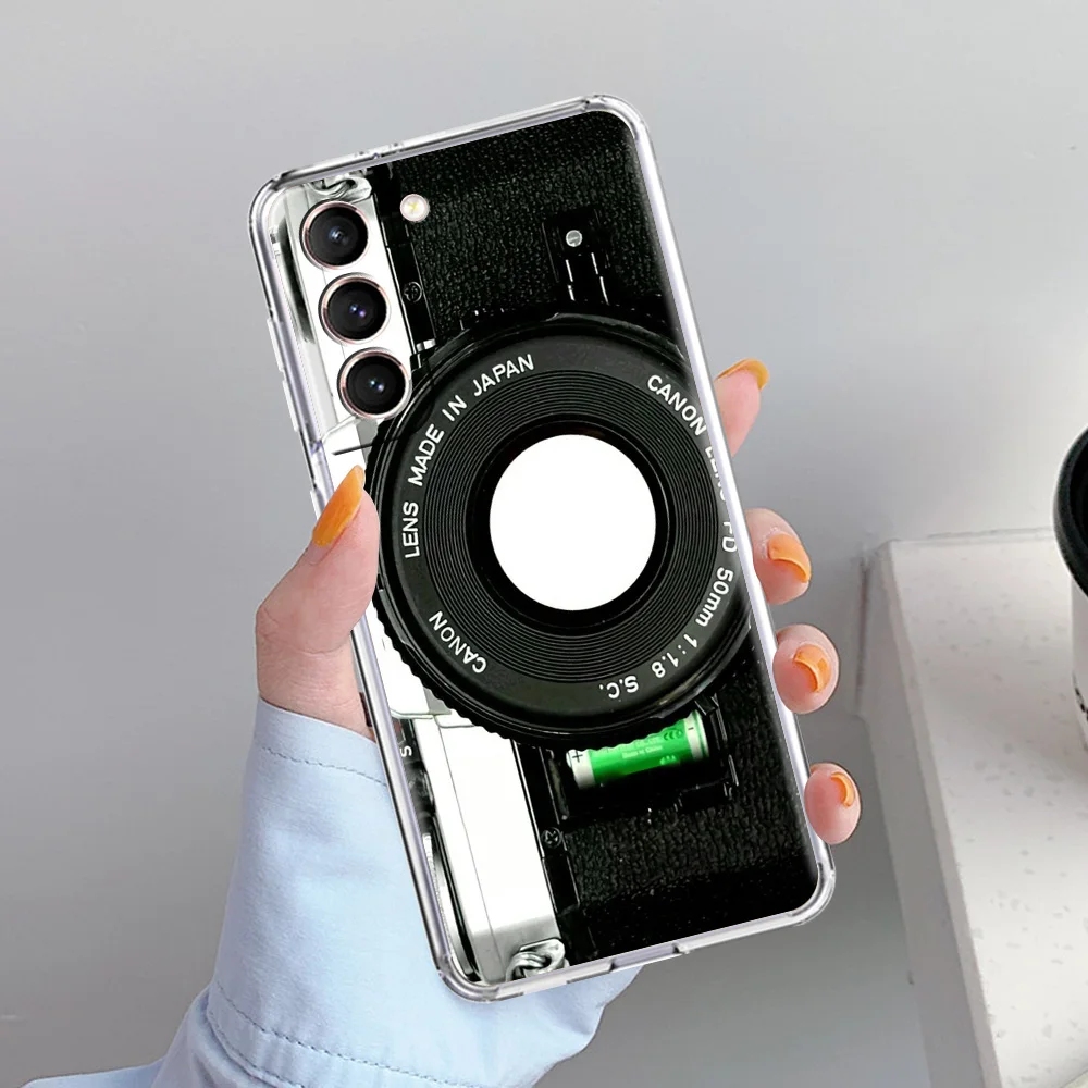 Retro Camera Vintage Soft Clear Phone Case Cover