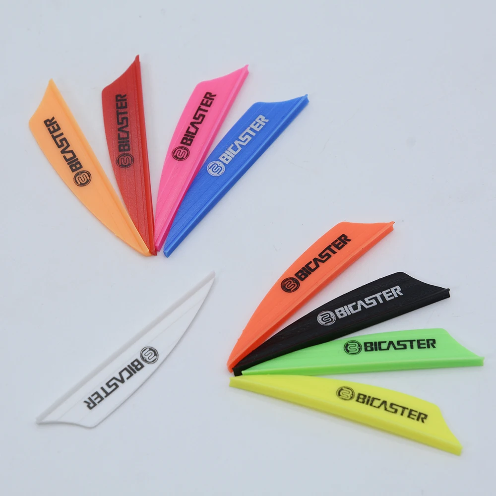 BICASTER 1.75" Vanes Fletchings Archery Arrow Plastic Fletch 10 Colors for Choice-50pcs