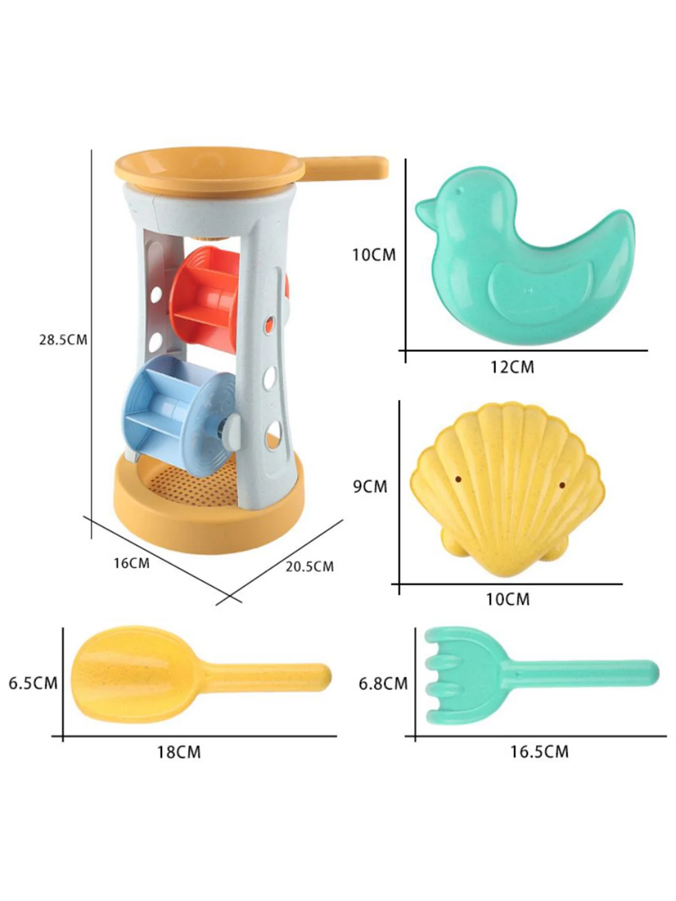 Children bulldozer straw beach toy engineering car excavator wheat straw dredging tool splash beach shovel 2