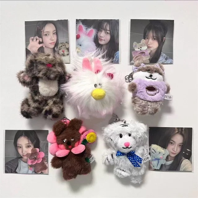 KPOP ILLIT Cartoon Plush Keychain WONHEE MINJU IROHA MOKA