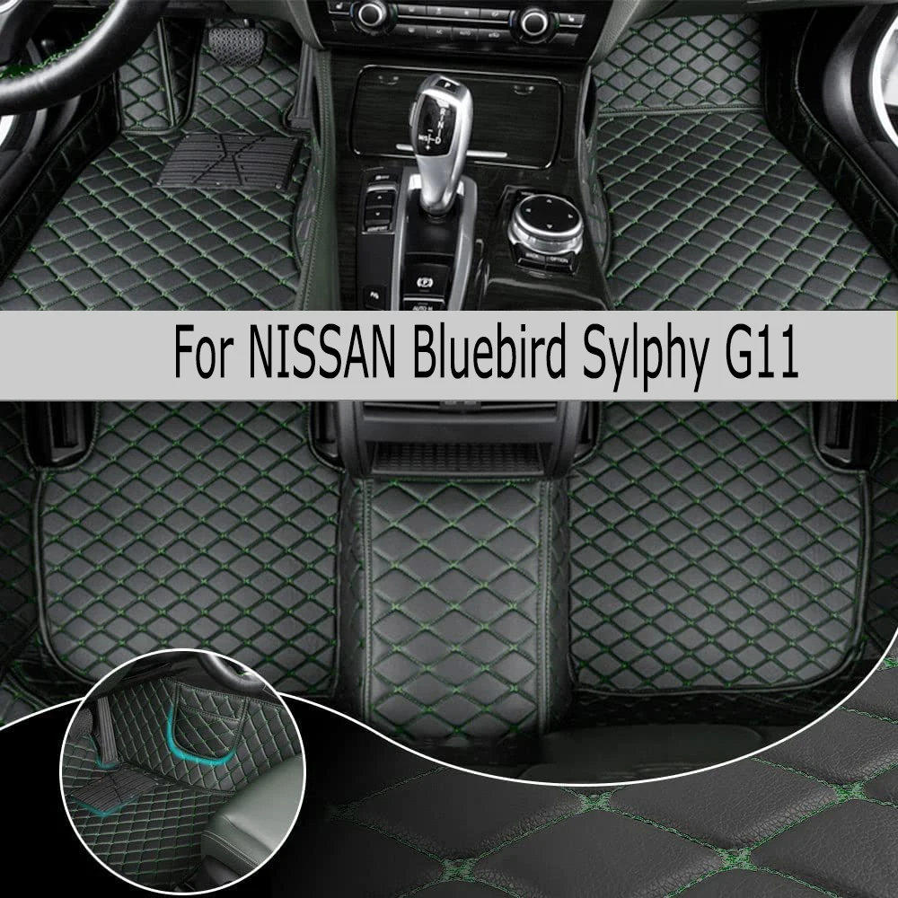 

Custom Car Floor Mat For NISSAN Bluebird Sylphy G11 2006-2012 Year Upgraded Version Foot Coche Accessories Carpets