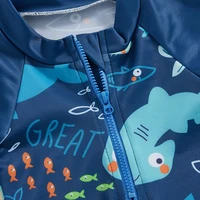 Baby Kids Boys Rash Guard Set Short Sleeve Shark Dolphin Print Top with Shorts Hat Swimsuit Summer Swimwear 4